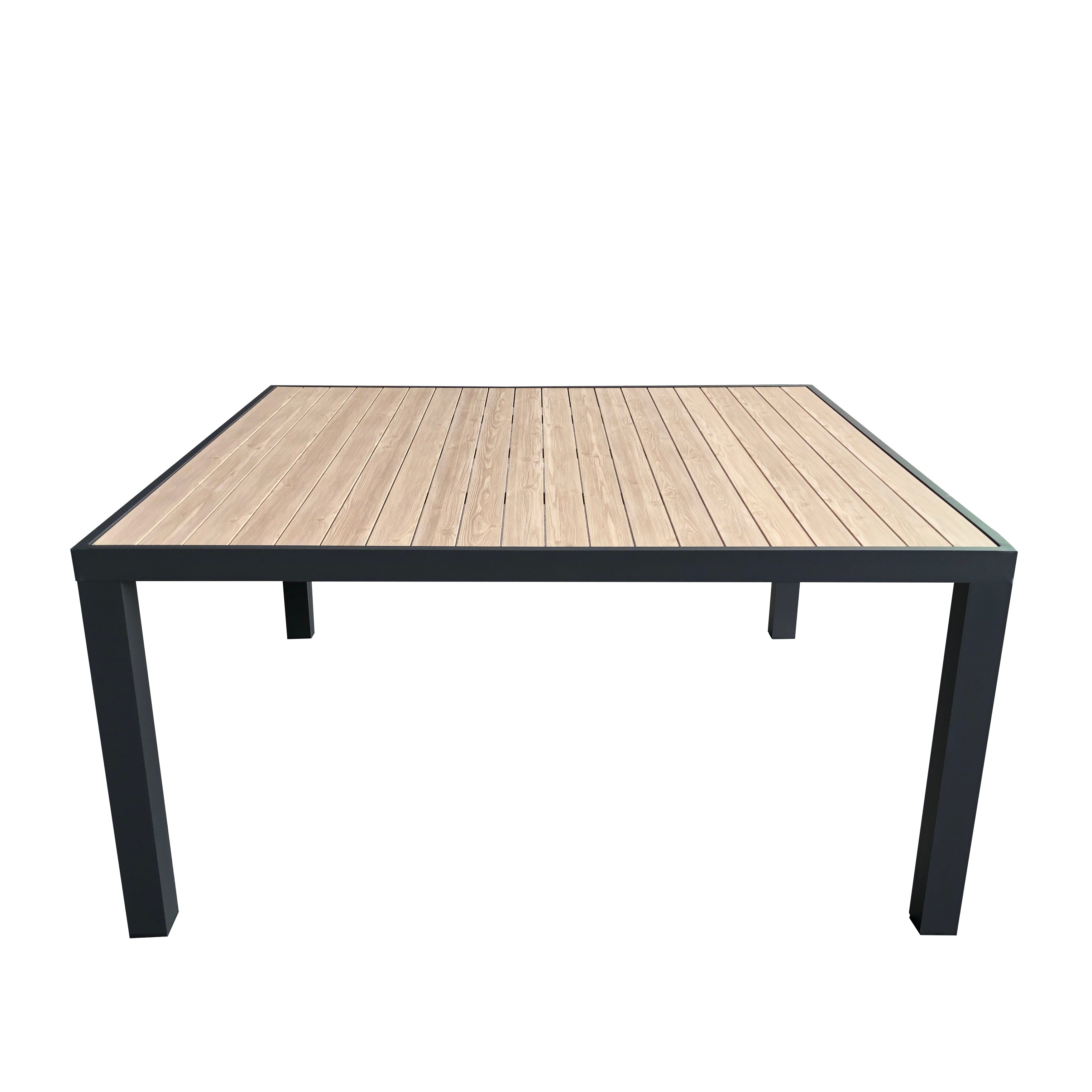 TAVOLO CAPRI 150X150XH74CM GRIGIO SCURO CON DOGHE