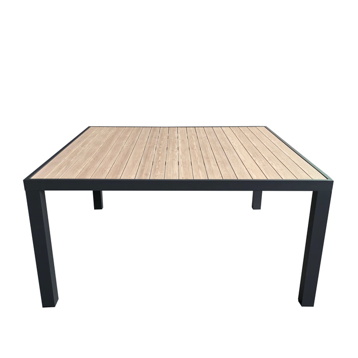 TAVOLO CAPRI 150X150XH74CM GRIGIO SCURO CON DOGHE