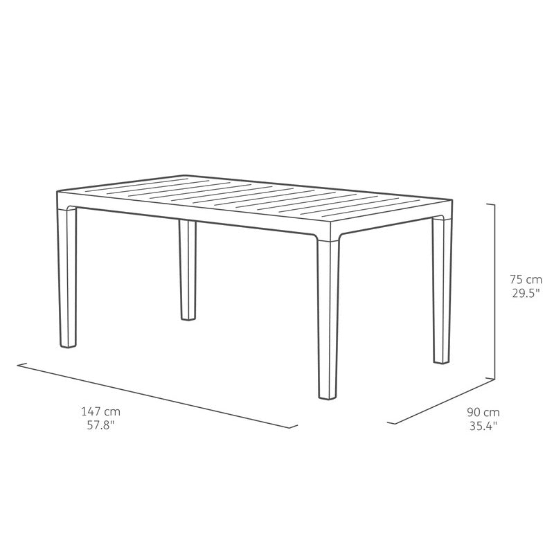 TAVOLO HARMONY 160X90XH74CM BIANCO / GRIGIO