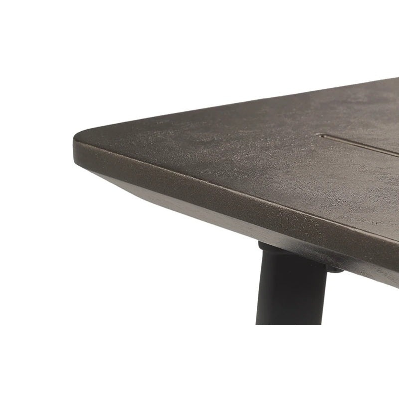 TAVOLO METALEA 146X86XH75CM IN RESINA GHISA BRONZO