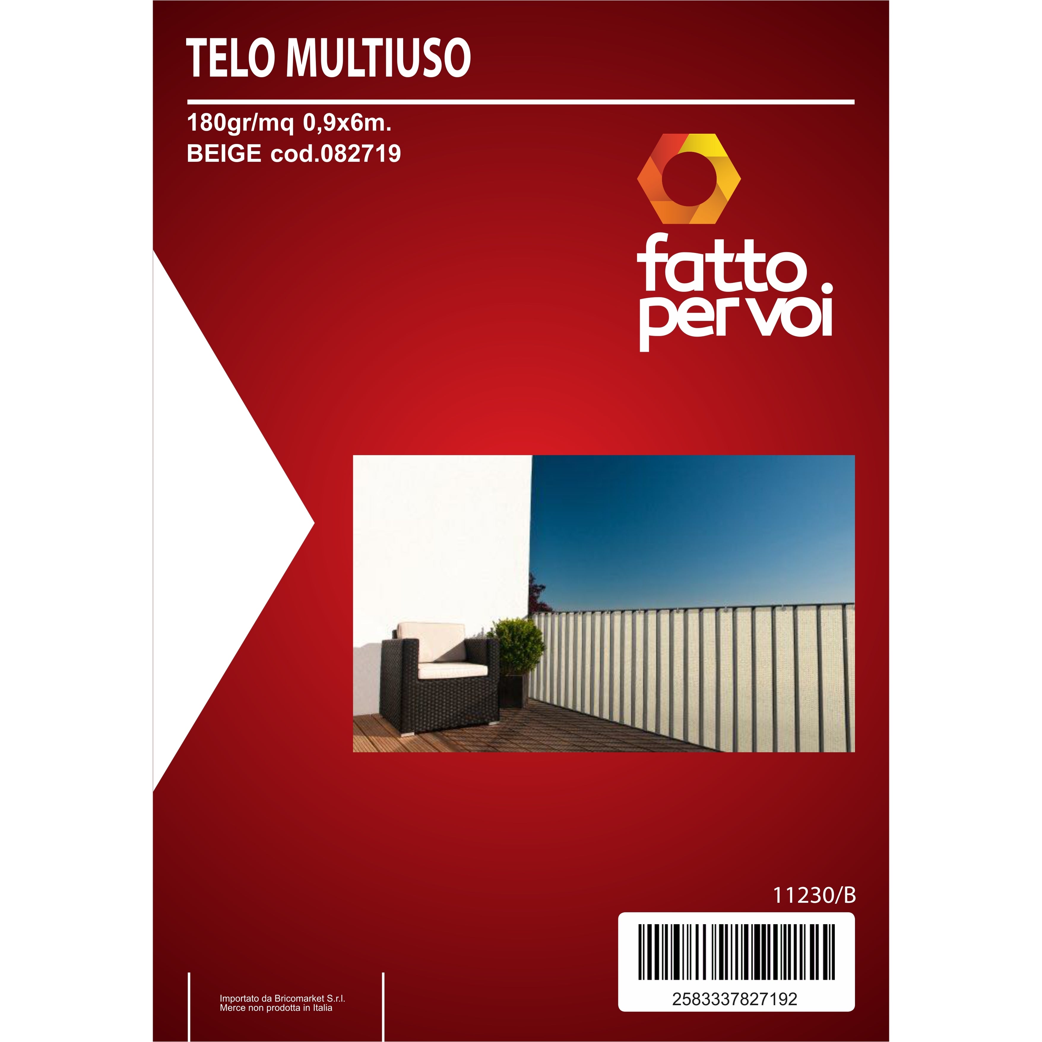 TELO MULTIUSO 180GR/MQ M0.9X6 BEIGE