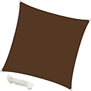 TENDA A VELA RETTANGOLARE 4X3M MARRONE IN POLESTER