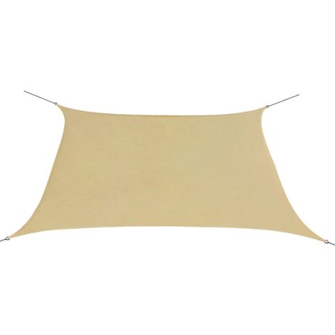 TENDA A VELA QUADRATA 5X5M BEIGE IN POLESTERE RIVE