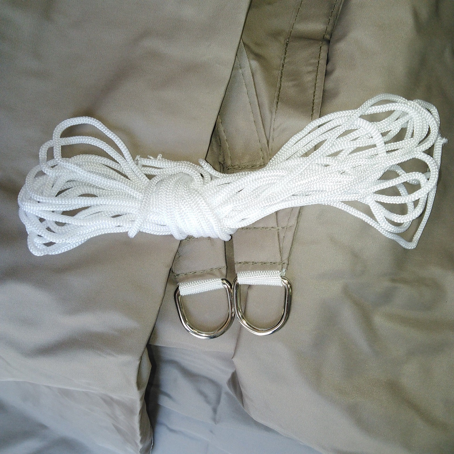 TENDA A VELA QUADRATA 5X5M MARRONE IN POLESTERE RI