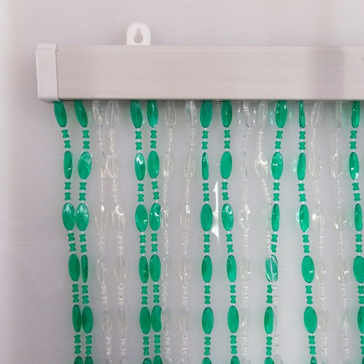 TENDA CON PERLE SOLEIL 150XH250CM GHIACCIO/VERDE