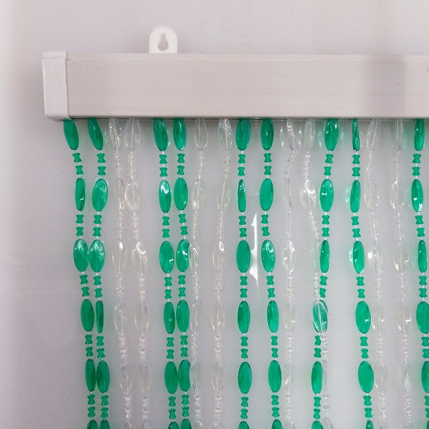 TENDA CON PERLE SOLEIL 150XH250CM GHIACCIO/VERDE