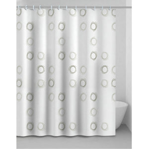 TENDA DOCCIA IN VINILE GRIGIO 240X200 CERCHI