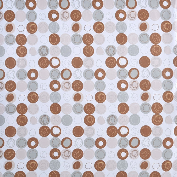 TENDA DOCCIA IN TESSUTO MARRONE 180X200 RIBOT