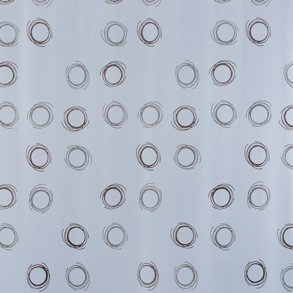 TENDA DOCCIA IN VINILE GRIGIO 180X200 CERCHI