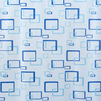 TENDA DOCCIA IN VINILE AZZURRO 180X200 TEOREMA