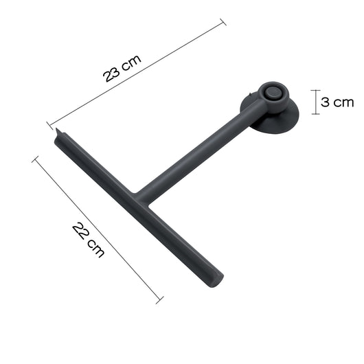 TERGIVETRO A VENTOSA GUMMY 22CM NERO MATT.