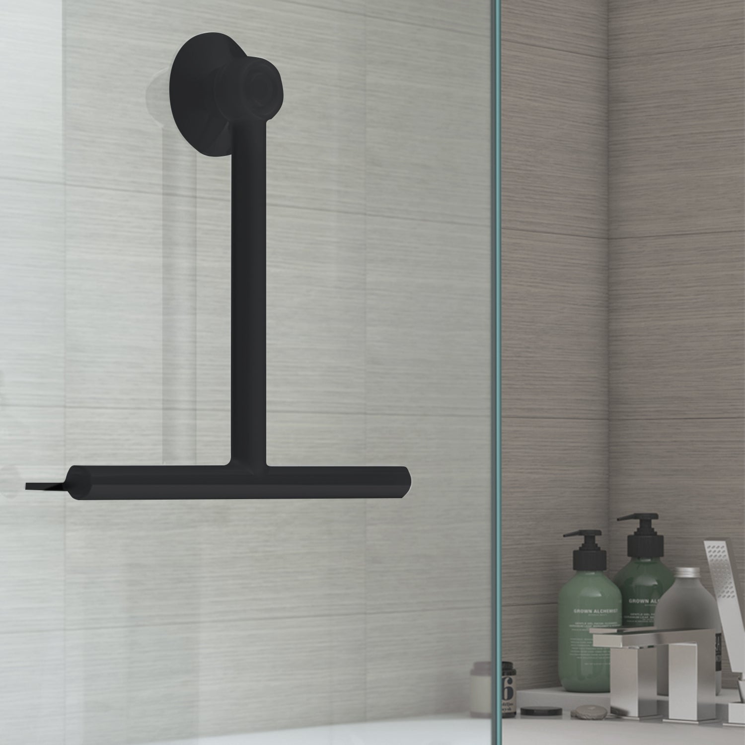 TERGIVETRO A VENTOSA GUMMY 22CM NERO MATT.