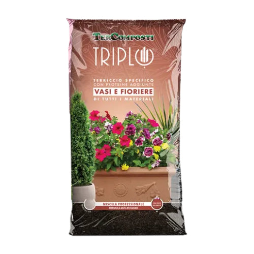 TERRICCIO TRIPLO 45L VASI E FIORIERE