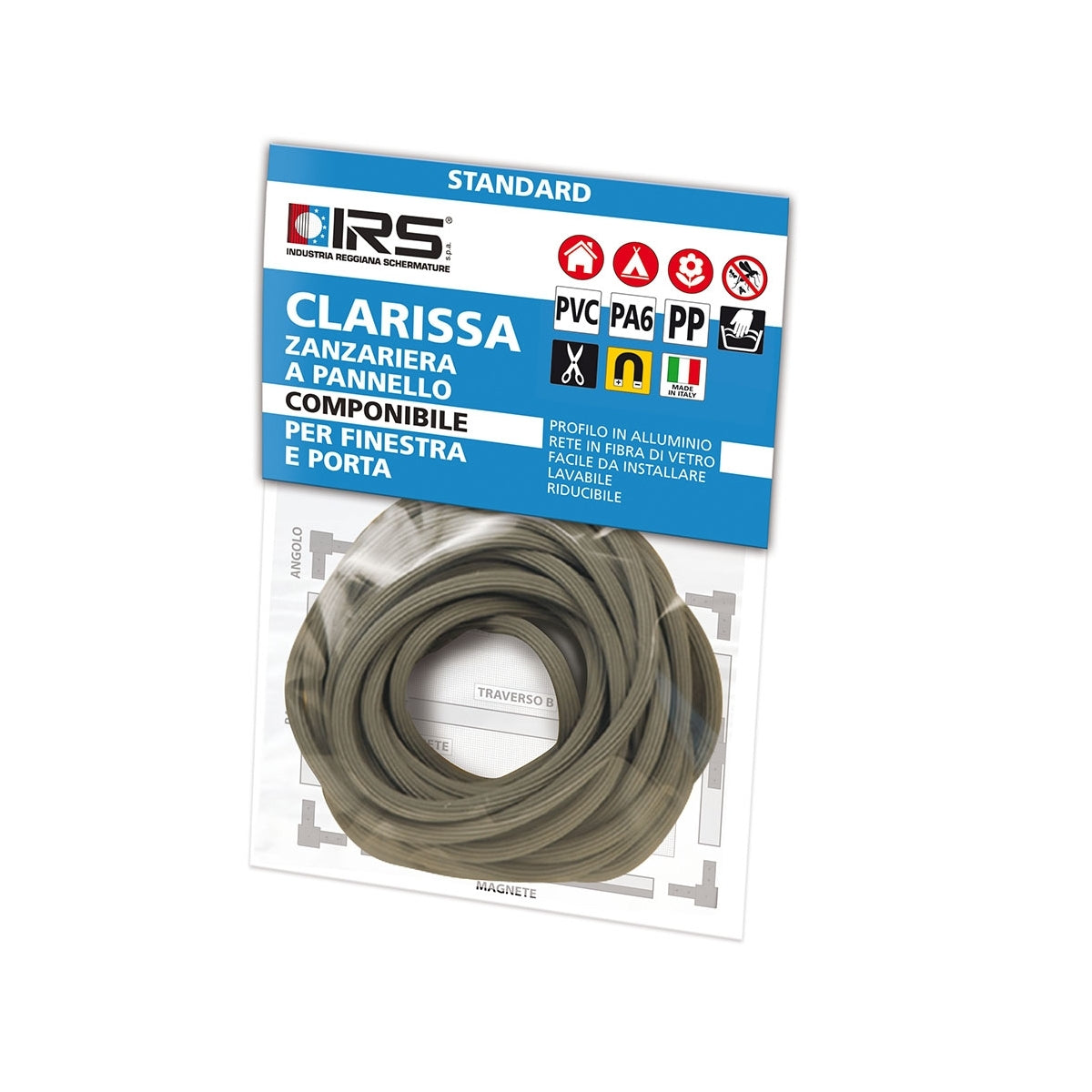 TONDINO GRIGIO 500CM PER ZANZARIERA CLARISSA