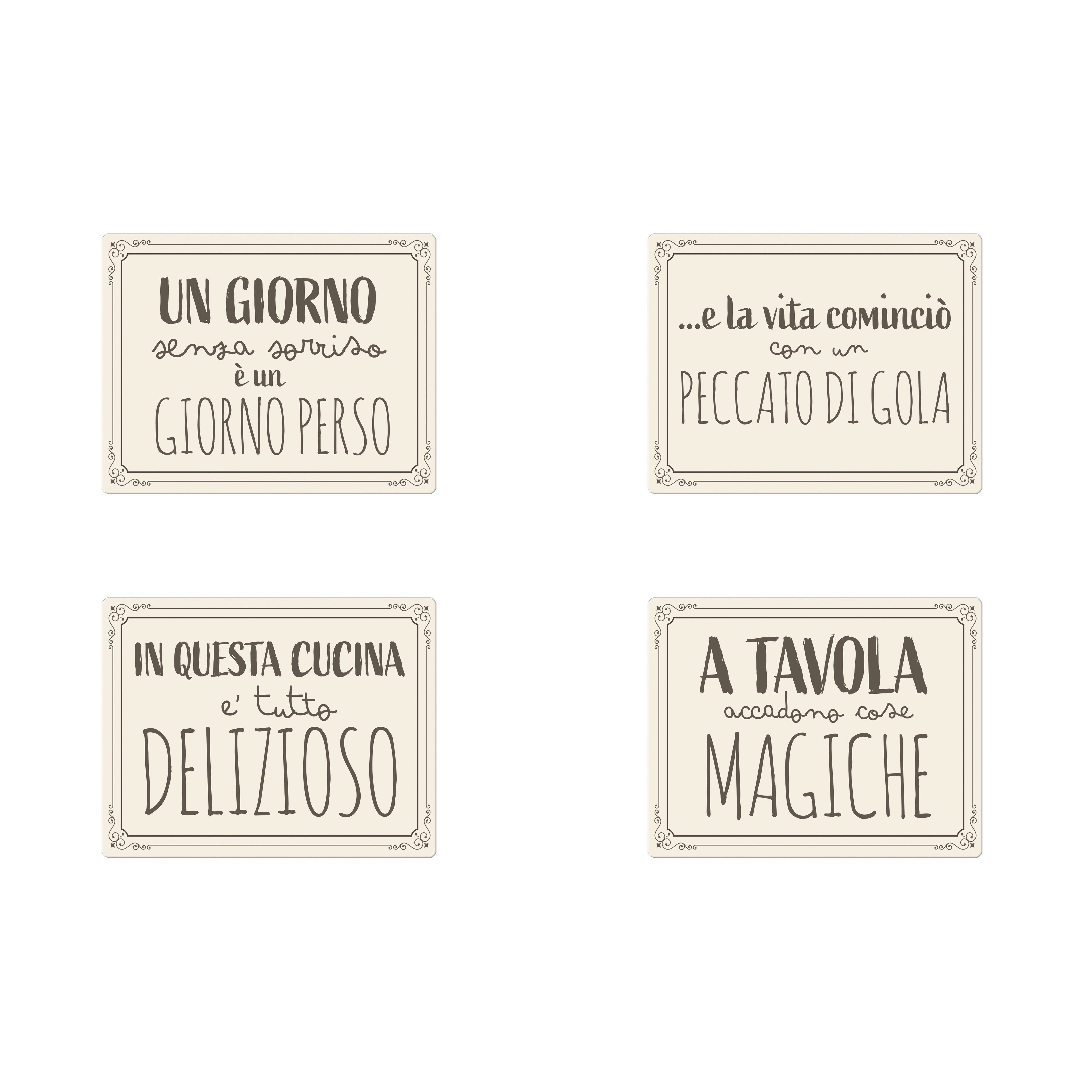 TOVAGLIETTA COLAZIONE CM45X35 BEIGE CON SCRITTE