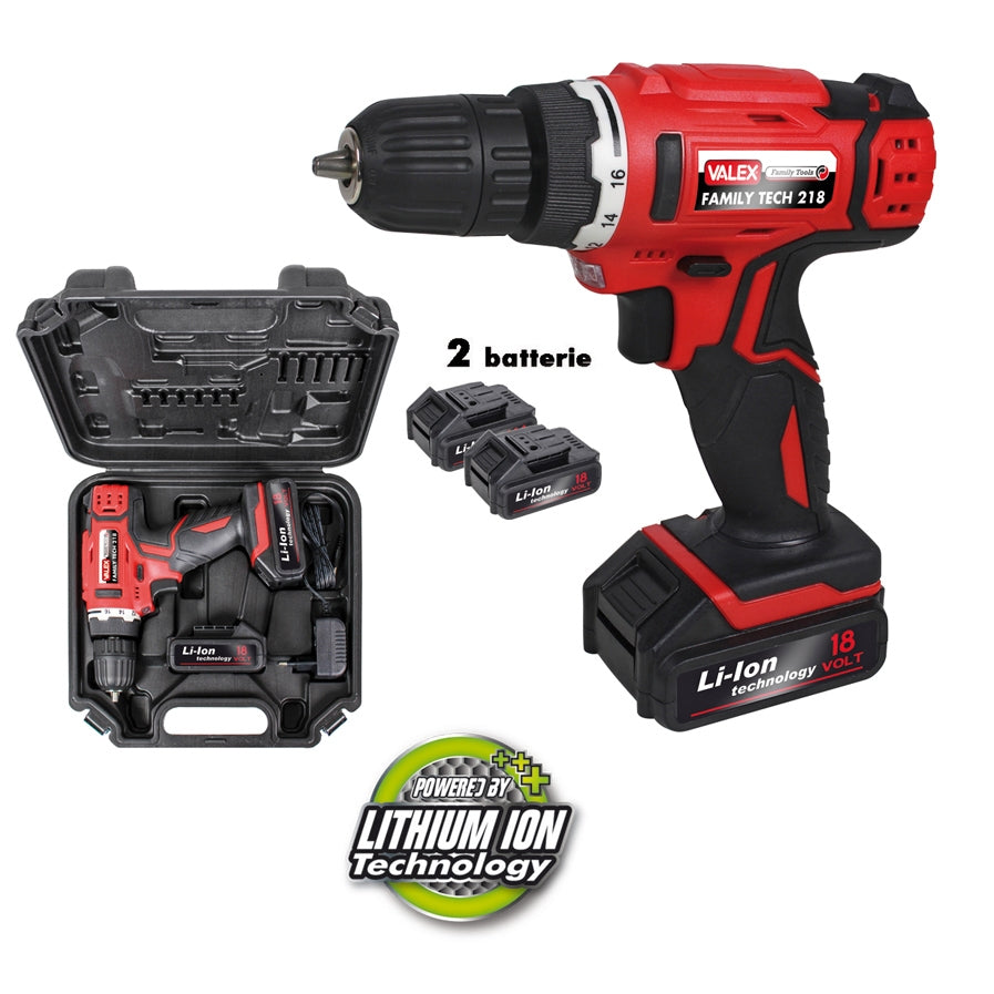 TRAPANO AVVITATORE FAMILY-TECH 218 18V