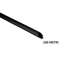 TUBO CORRUGATO 3321 D.16MM 100M IN PVC NERO.