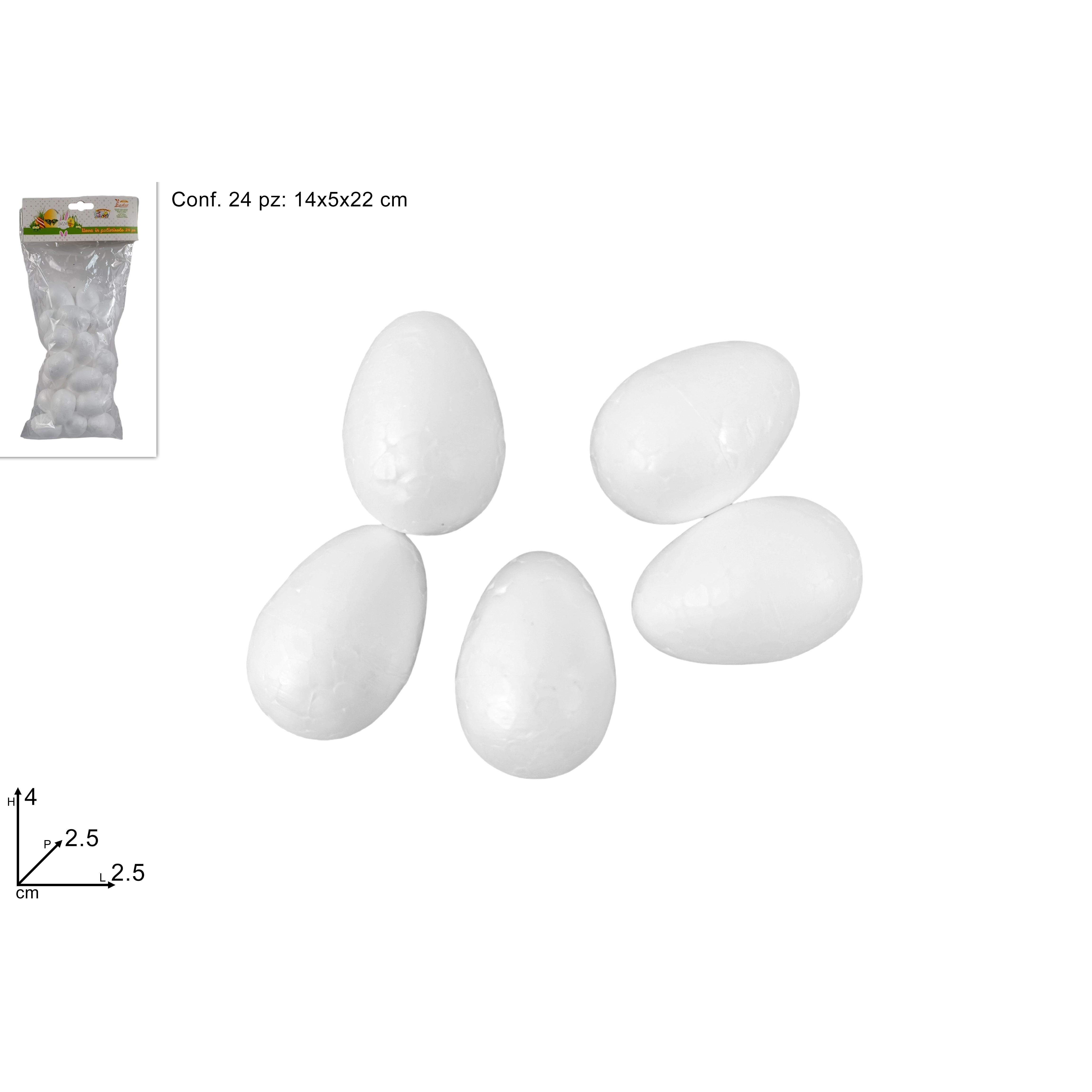 UOVO POLISTIROLO 4CM 24 PZ