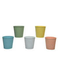 VASETTO IN METALLO OPACO D.11XH11CM BIANCO / VERDE