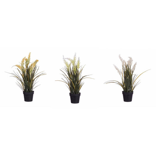 VASO CON FIORI D.11XH42CM IN 3 COLORI