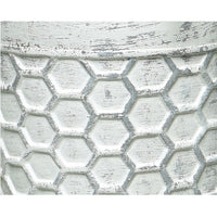 VASO GRIGIO A NIDO D'APE CON PIANTA D.11XH23CM IN