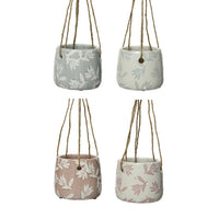 VASO PENSILE IN TERRACOTTA D.12XH10CM BIANCO / ROS