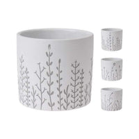 VASO PLANT 12X12XH11CM GRIGIO IN CERAMICA IN 3 MOD