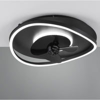 VENTILATORE PLAFONIERA SORTLAND D.50CM 30W NERO.