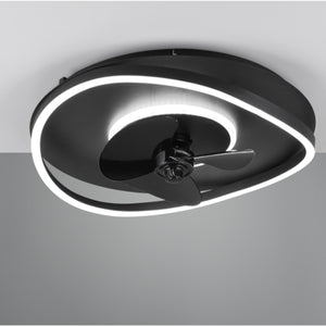 VENTILATORE PLAFONIERA SORTLAND D.50CM 30W NERO.