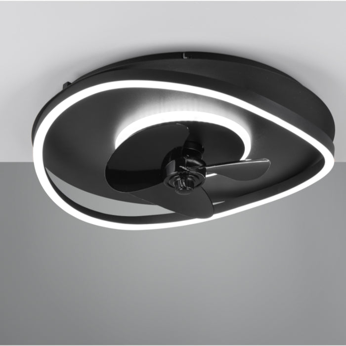 VENTILATORE PLAFONIERA SORTLAND D.50CM 30W NERO.