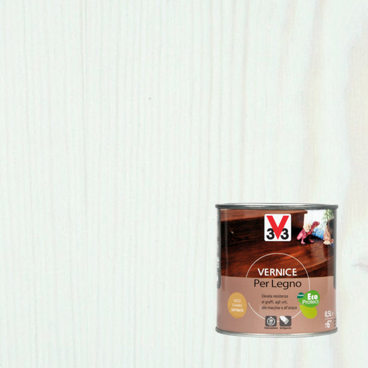 VERNICE PER LEGNO 500ML BIANCO OPACO