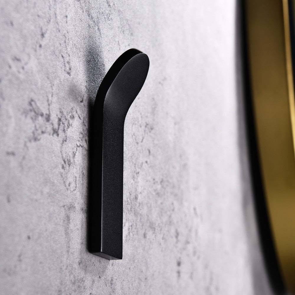 Gancio nero serie evolution - fissaggio con biadesivo o ad incollo