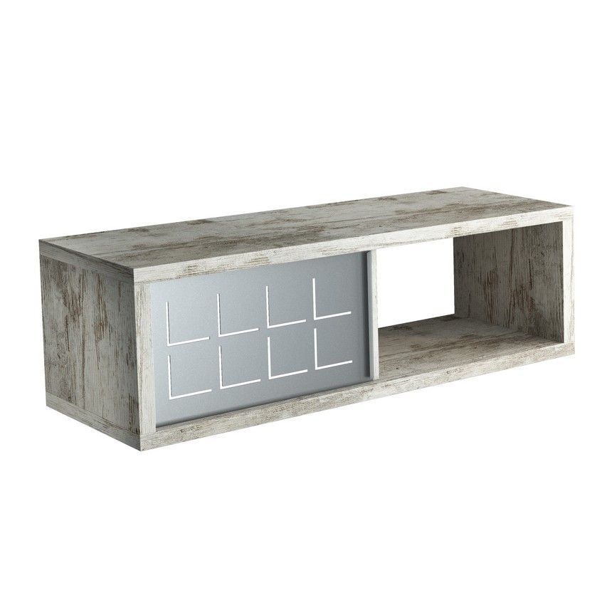 Terraneo Mobile da parete con anta in ferro Fissaggio incluso vintage 60x25x20 Made in Italy