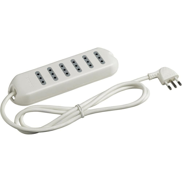 bticino 3630D prolunghe e multiple 5 m 6 presa(e) AC Interno Bianco