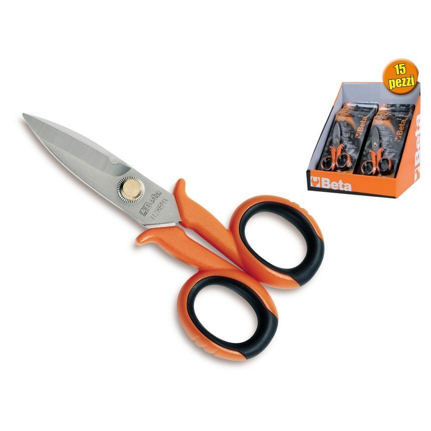 Beta 1128Bmx-E15 Forbici Elettricista Espositore 15 Pz