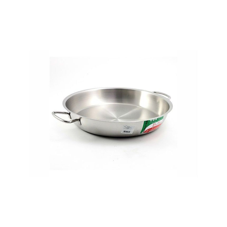 Tegame per induzione in acciaio inox con 2 manici Diametro 45 cm