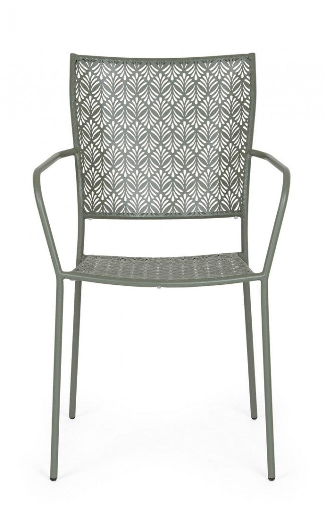 Sedia da Giardino 54x55x89h cm con Braccioli Lizette Dark Olive