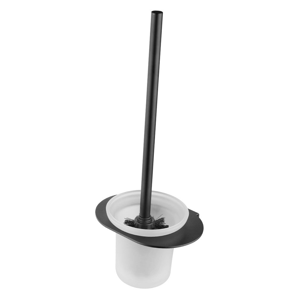 Portascopino da muro nero serie evolution - fissaggio con biadesivo o ad incollo