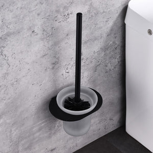 Portascopino da muro nero serie evolution - fissaggio con biadesivo o ad incollo