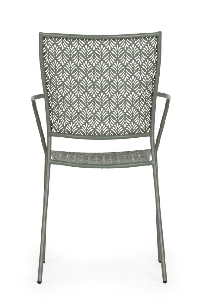 Sedia da Giardino 54x55x89h cm con Braccioli Lizette Dark Olive
