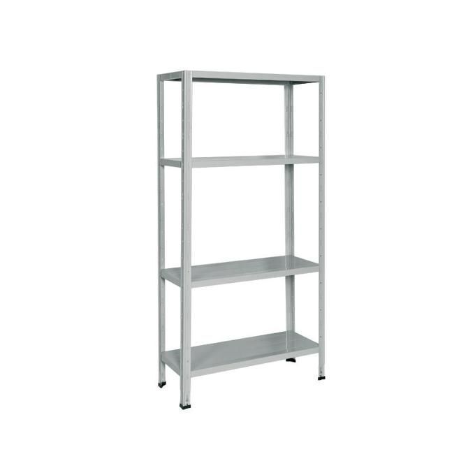 Bizzotto Scaffale Metallo 4 ripiani cm. 75x30x150 h colore Grigio E550G