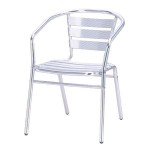 Sedia In Alluminio Con Braccioli Tipo Bar