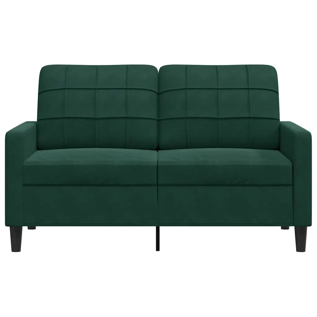 Divano a 2 Posti Verde Scuro 120 cm in Velluto 4007616