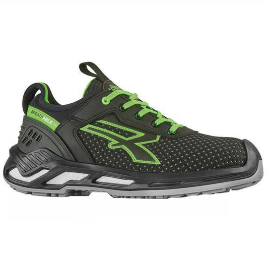 U-Power Scarpe Bryan Nero Verde Basse Numero 42 S3
