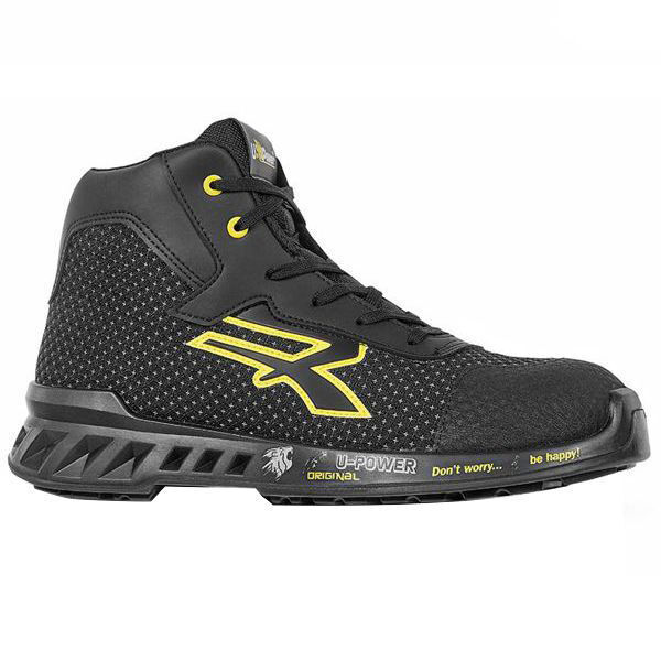 Upower Scarpe Joe Nero Giallo Alte Numero 39 S3