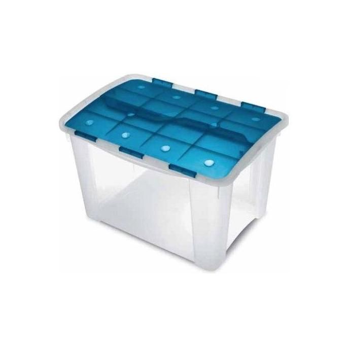 Terry Home Box 60 Armadietto portaoggetti Blu, Trasparente Rettangolare