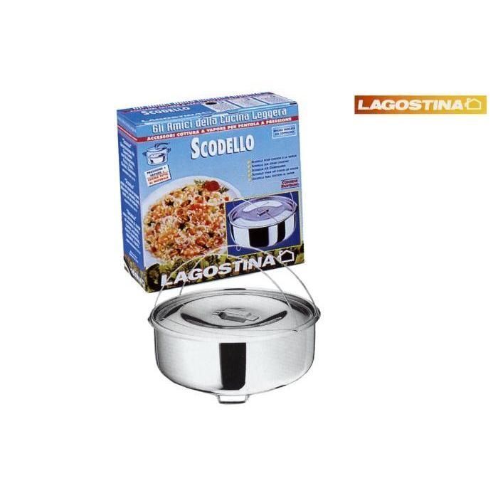 Lagostina Accessorio cottura a vapore per pentola a pressione Scodello Litri 5