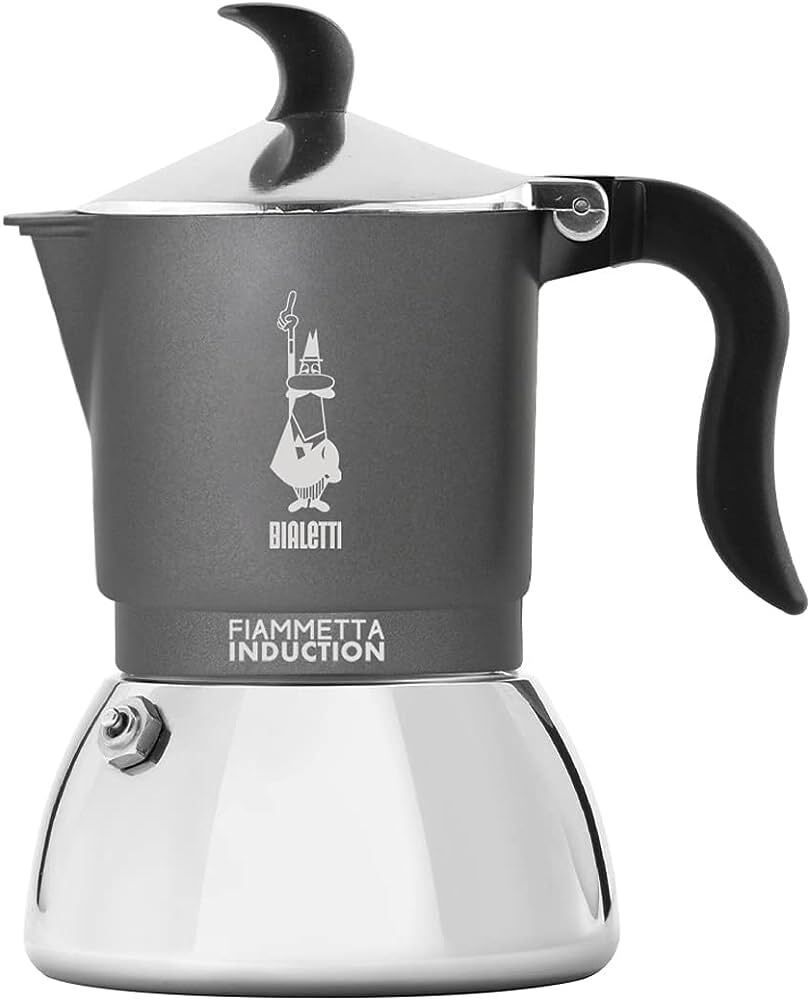 Bialetti Caffettiera Fiammetta Grigia per Induzione 4 Tazze