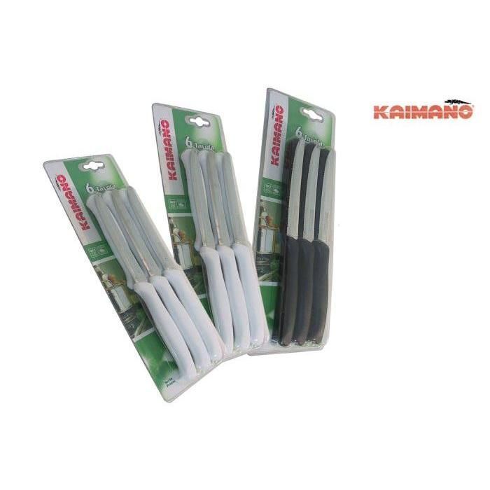 Kaimano Coltello da Tavola Italicus 6 Pezzi nero