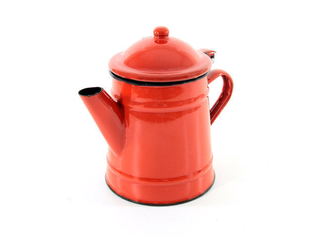 Kaufgut 012155 Caffettiera Smalto 11cm 0.6 Litri Rosso